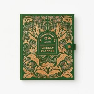 2024-2025 Paper Source Chicago Ave Garden Gate 17-Month Faux Leather Wrapped Har